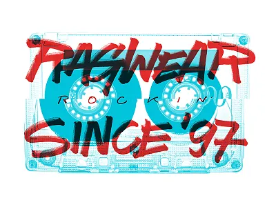 Rockin' since.. brush calligraphy ink lettering print ragwear t shirt typography