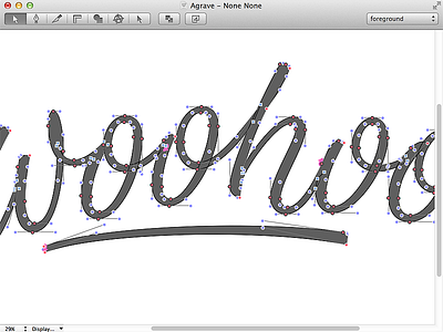 Woohoo beziers lettering vectors