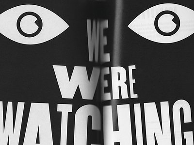 "We were watching..." illustration magazine personal typography zine