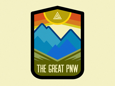 Patch & sticker northwest vector