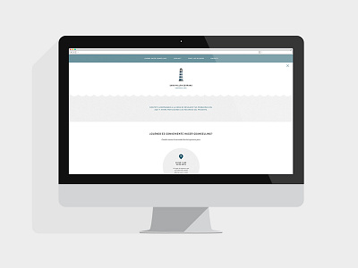 Tú diriges tu vida flat design grey lighthouse minimal responsive web design white