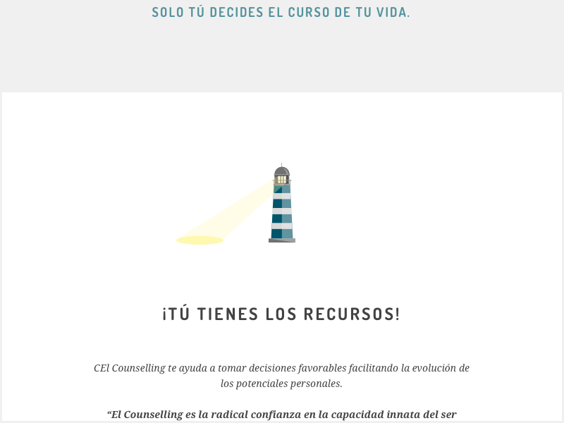 Tú diriges tu vida development flat flat design gif lighthouse minimal web design