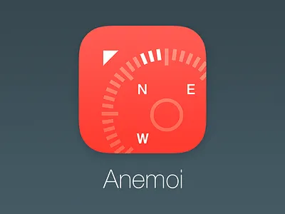 Anemoi App 6 anemoi app compass icon ios iphone retina wind