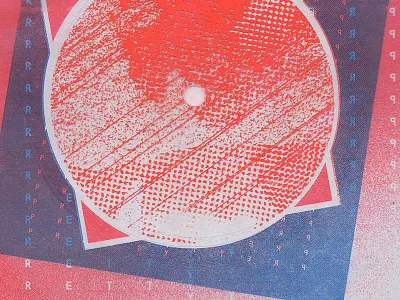 P / R / E / T / T / Y halftone punk record texture vinyl zine