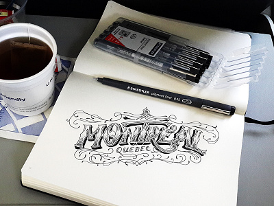 Montreal hand lettering illustration lettering typography