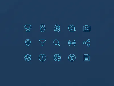 Shark Tracker - Minimal Icons app icons illustration ios outlines