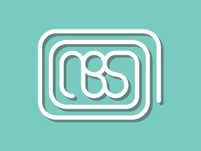 Initials NBS initials line the nate sign type typography