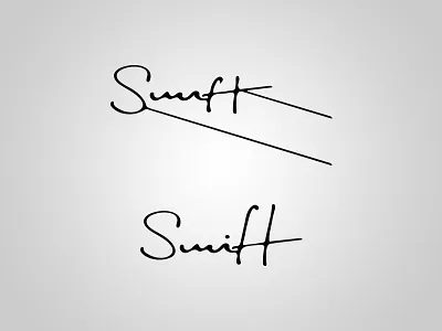 Swift Logo Concept cursive hand drawn handwritten logo logo design logotype script sketch swift