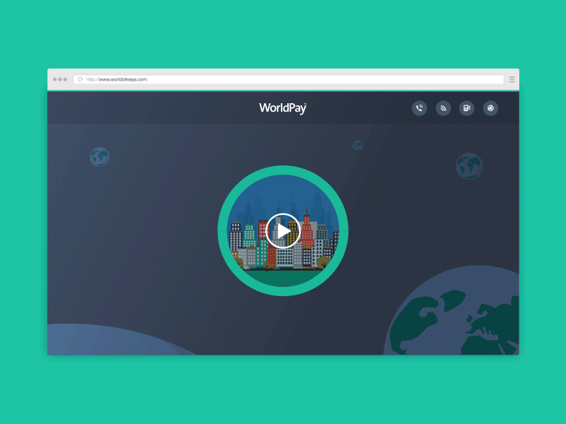 World Of Ways clean design flat illustration payment simple space ui ux web website world