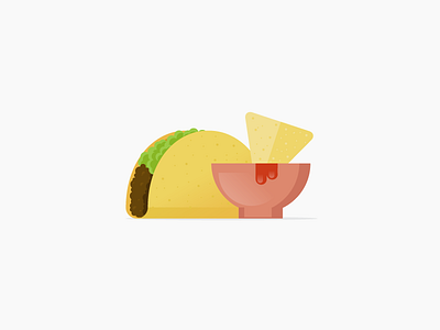 Taco Tuesday bowl chip dip food illustration lettuce meat salsa taco taco tuesday