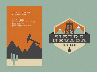 Sierra Nevada business card cactus desert identity logo mountains oil sierra nevada