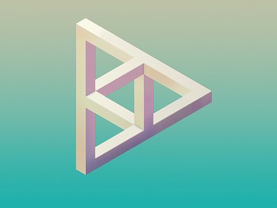 Optical Illusions Study I 3d c4d illusion isometric monument valley optical pastel pink purple teal triangle