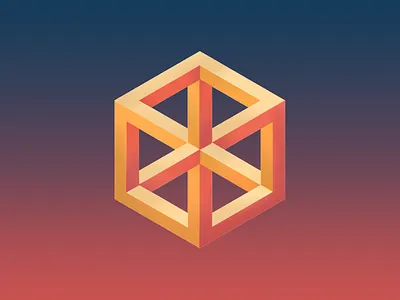 Optical Illusions Study II 3d c4d game illusion isometric monument valley optical orange pink purple