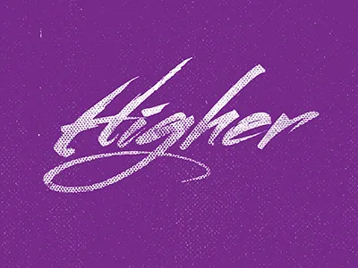 Higher brush typo typography
