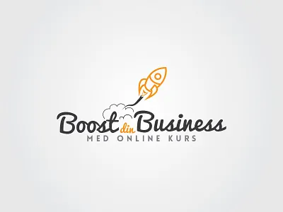 Boost Din Business boost brand business illustration logo online course rocket
