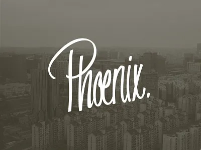 Phoenix lettering challenge hand drawn lettering movement phoenix vector