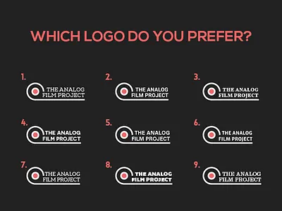Which logo do you prefer? analog film logo pro