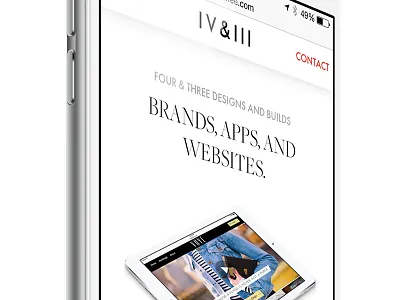 IV&III Site Re-Alignment fourandthree mobile portfolio responsive site website
