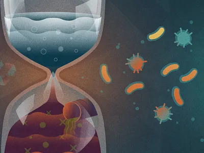 Bacteria Hourglass bacteria illustration science water