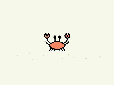 Tiny Crab claws crab illustration sand seafood tradesy