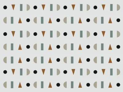 Shapes on shapes on shapes circles geometric half moon pattern shapes triangle