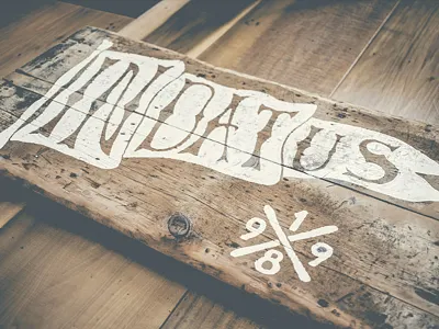 Sign Painting flag hand lettering hand made indatus lettering paint penant sign painting typography wood