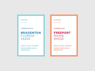 Bradenton, Freeport business cards calling cards