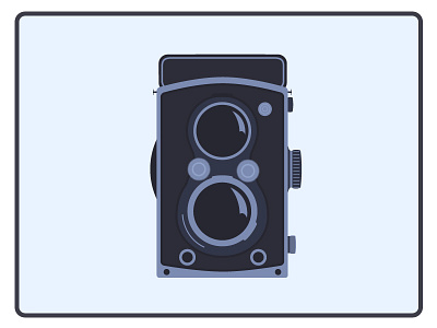 Twin Lenses camera illustration illustrator old camera rolleiflex vector image