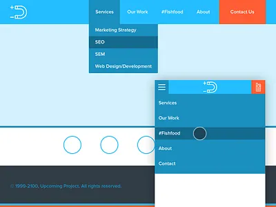 Colors/Layout colors layout menu mobile nav monochromatic palette web design website