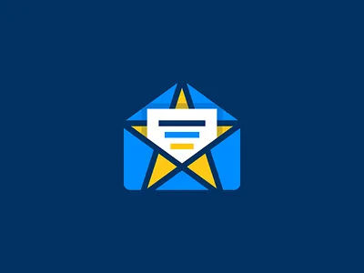 Really Good Emails brand identity creative dan fleming design email envelope icon logo logomark really good emails star