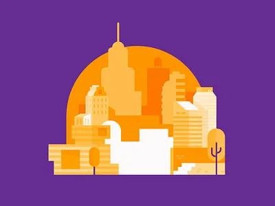 Skyline thing business city illustration new york nyc patswerk skyline urban vector