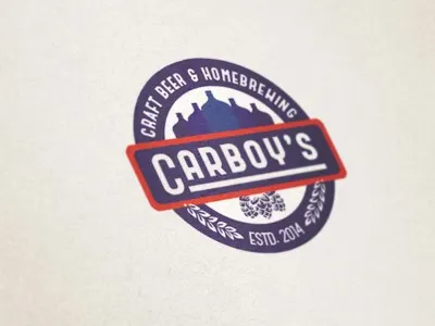 Craft beer homebrewing supply logo beer bottle carboy craft homebrewing logo supply