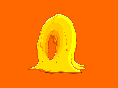 Cheesy Zero 0 cheese cheesy dripping gooey illustration melting zero