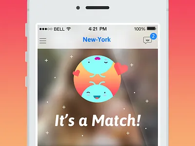 Smile Back app design character dating interface design iphone mobile smile timer ui ux