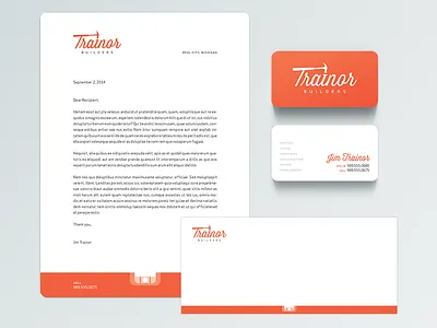 Construction Company Stationery branding business card construction envelope letterhead stationery