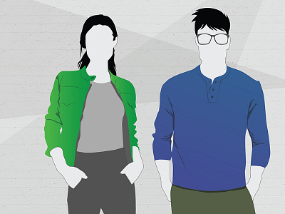 Ma peeps. boy experiment faceless fashion fashion illustration girl hipster illustration man people people illustration texture