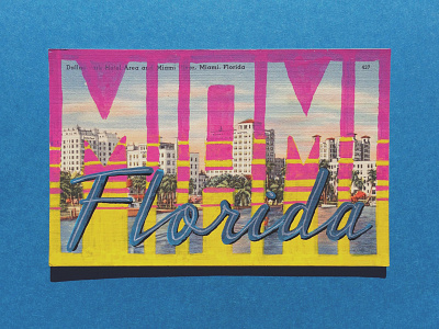 Second Chance Postcard #3 art florida lettering miami postcard travel typography vintage