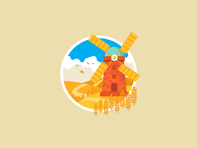 Wind Baking bakery baking bread icon a day sun wheat windmill