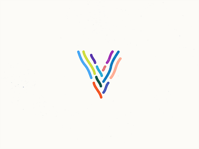 V experimentation letter lines minimal simple texture