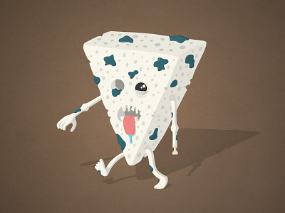Roquefort blue cheese cheese food gorgonzola halloween illustration roquefort stilton ugly zombie