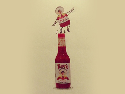 Junk Mail Treasures: A Tapping Tio! cutout dancing drawing hotsauce illustration ink junkmail play sketch tapping treasures