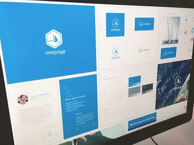 Onepage Branding branding logo marine