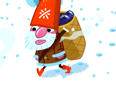 Unseasonal gnome gnome illustration winter xmas