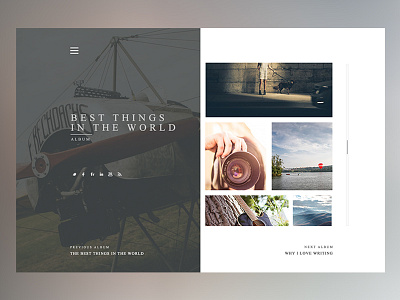 Photo Blog - Album Page blog photo album portfolio template webdesign