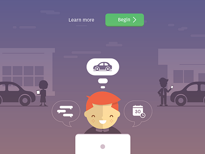 Purp building button car cloud icon illustration people ui