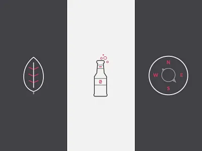 Icons for my personal website beer bubbles compass icons leaf minimal personal portfolio set web page