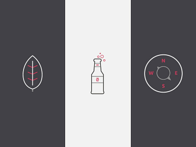 Icons for my personal website beer bubbles compass icons leaf minimal personal portfolio set web page