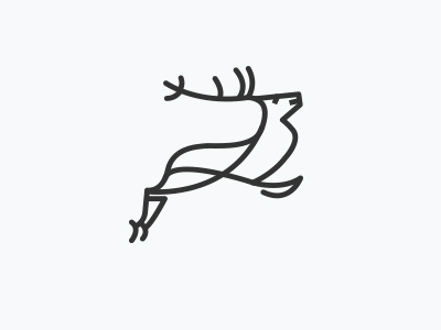 Deer_Line deer illustration imprint lines logo