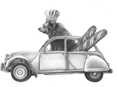 Paris Baguette #2 apartmentone baking bear bread car graphite paris parisbaguette realism rendering texture