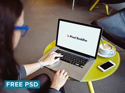 Freebie: Macbook Photo Mock-up device free freebie mock up mockup notebook photo pixelbuddha template